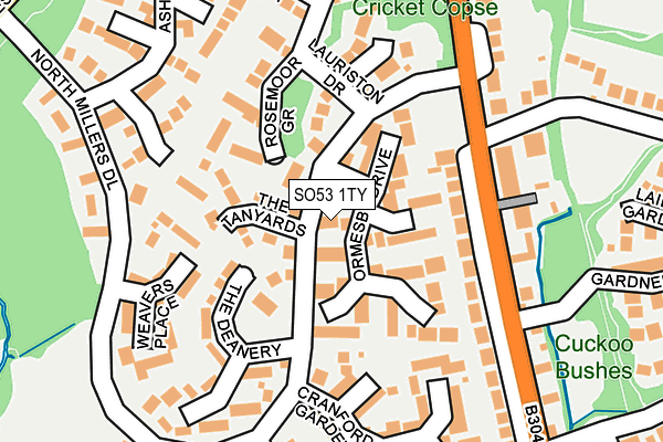 SO53 1TY map - OS OpenMap – Local (Ordnance Survey)