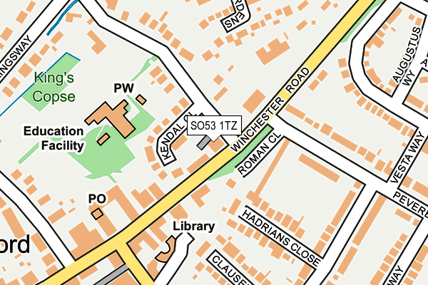 SO53 1TZ map - OS OpenMap – Local (Ordnance Survey)