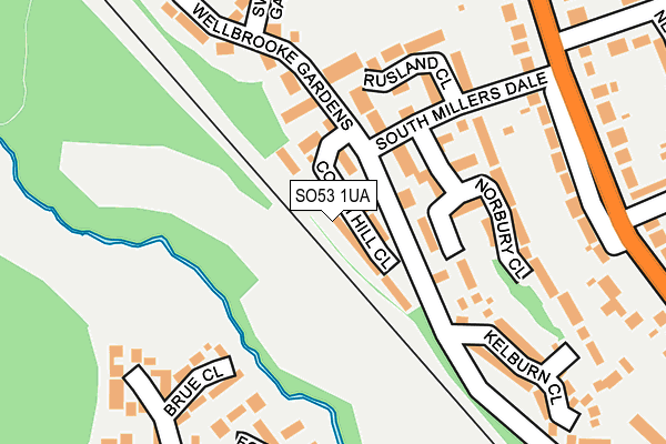 SO53 1UA map - OS OpenMap – Local (Ordnance Survey)