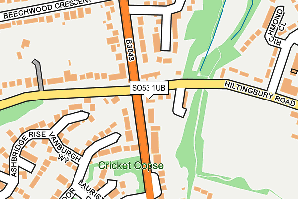 SO53 1UB map - OS OpenMap – Local (Ordnance Survey)