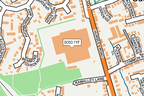 SO53 1YF map - OS OpenMap – Local (Ordnance Survey)