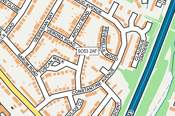 SO53 2AF map - OS OpenMap – Local (Ordnance Survey)
