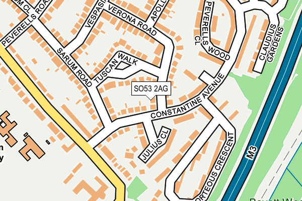 SO53 2AG map - OS OpenMap – Local (Ordnance Survey)