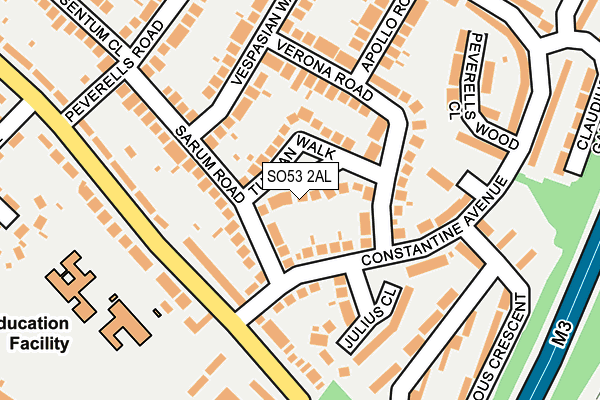 SO53 2AL map - OS OpenMap – Local (Ordnance Survey)