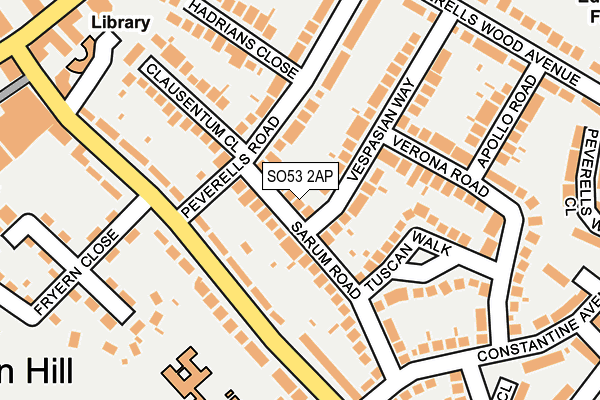 SO53 2AP map - OS OpenMap – Local (Ordnance Survey)