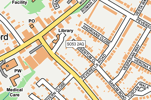 SO53 2AQ map - OS OpenMap – Local (Ordnance Survey)