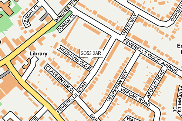 SO53 2AR map - OS OpenMap – Local (Ordnance Survey)