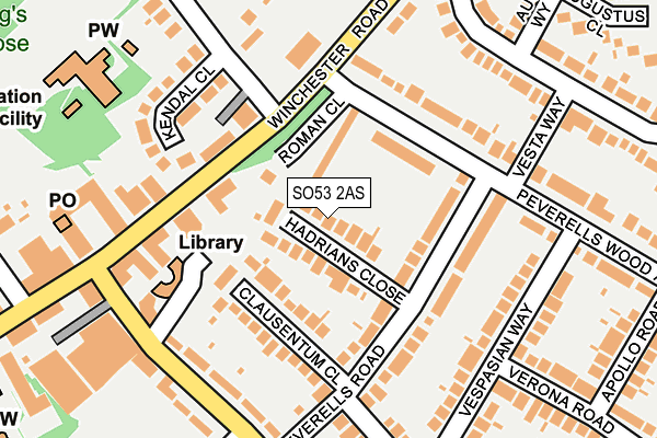 SO53 2AS map - OS OpenMap – Local (Ordnance Survey)
