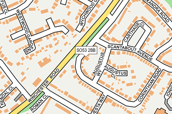 SO53 2BB map - OS OpenMap – Local (Ordnance Survey)