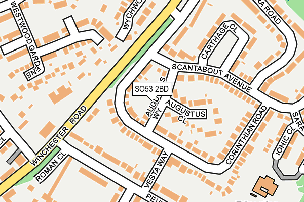 SO53 2BD map - OS OpenMap – Local (Ordnance Survey)