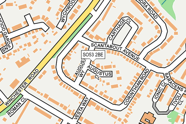 SO53 2BE map - OS OpenMap – Local (Ordnance Survey)