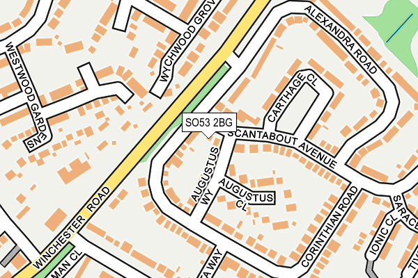 SO53 2BG map - OS OpenMap – Local (Ordnance Survey)