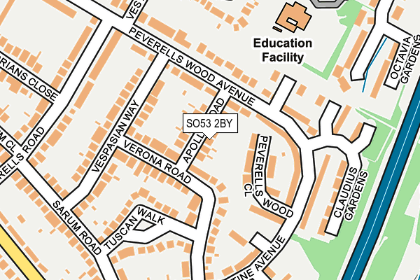 SO53 2BY map - OS OpenMap – Local (Ordnance Survey)