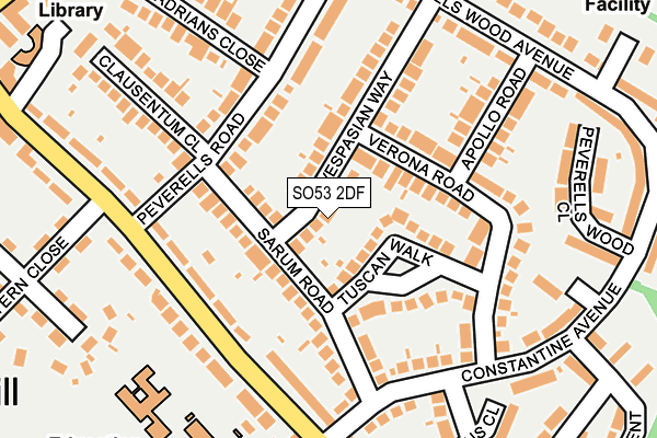 SO53 2DF map - OS OpenMap – Local (Ordnance Survey)