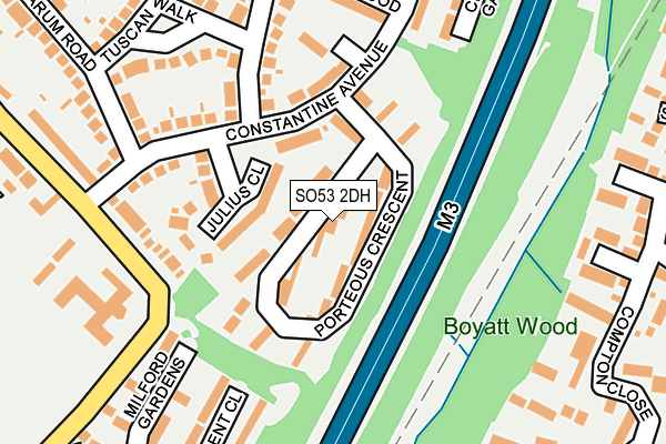 SO53 2DH map - OS OpenMap – Local (Ordnance Survey)