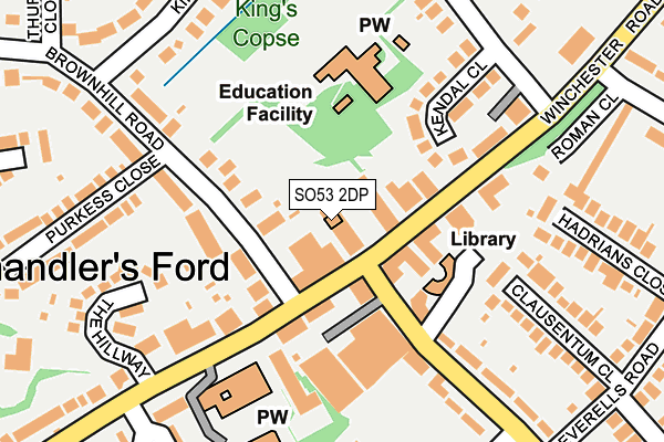 SO53 2DP map - OS OpenMap – Local (Ordnance Survey)