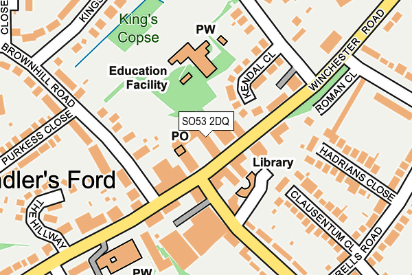 SO53 2DQ map - OS OpenMap – Local (Ordnance Survey)