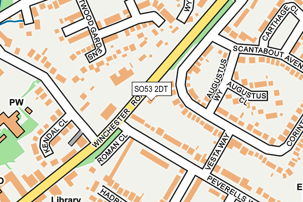 SO53 2DT map - OS OpenMap – Local (Ordnance Survey)