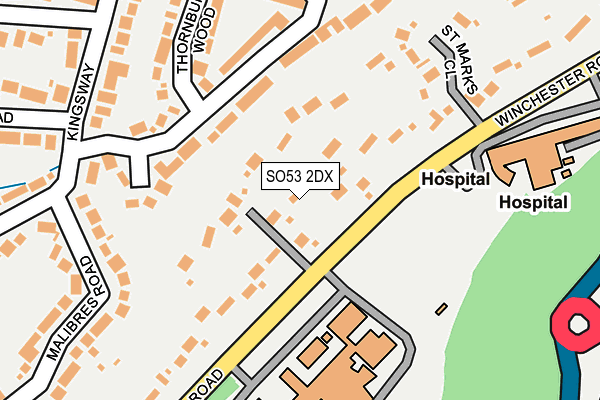 SO53 2DX map - OS OpenMap – Local (Ordnance Survey)