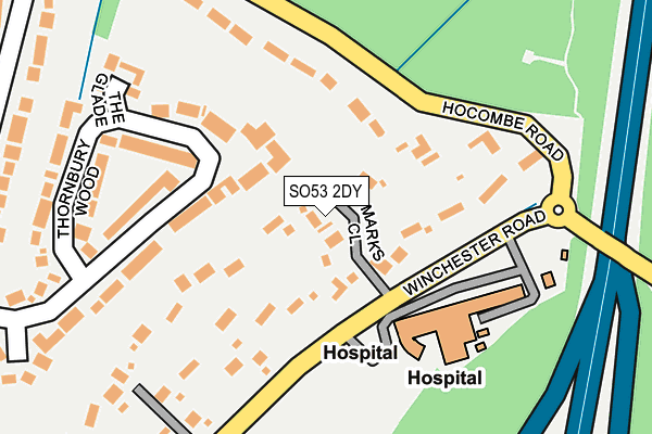 SO53 2DY map - OS OpenMap – Local (Ordnance Survey)