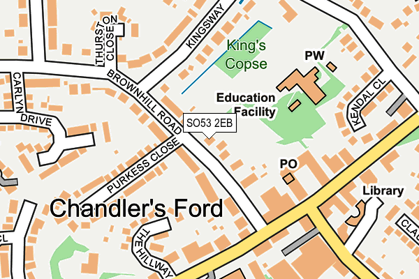 SO53 2EB map - OS OpenMap – Local (Ordnance Survey)