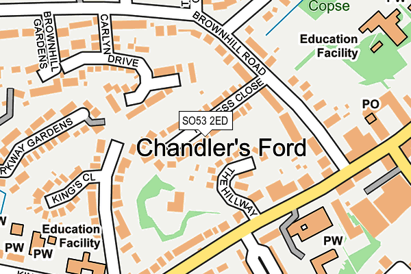 SO53 2ED map - OS OpenMap – Local (Ordnance Survey)