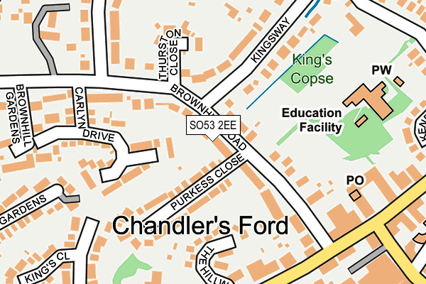 SO53 2EE map - OS OpenMap – Local (Ordnance Survey)