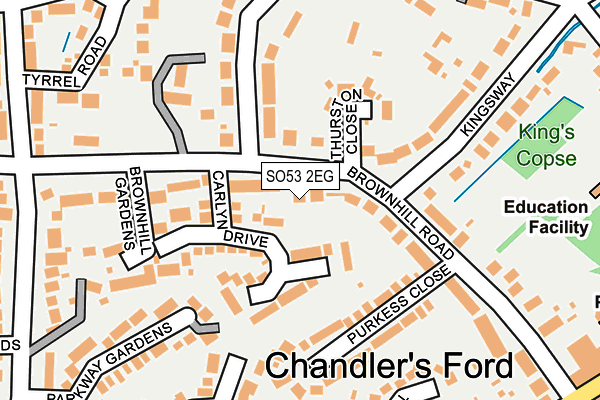 SO53 2EG map - OS OpenMap – Local (Ordnance Survey)