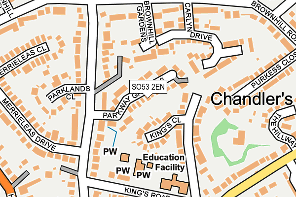 SO53 2EN map - OS OpenMap – Local (Ordnance Survey)