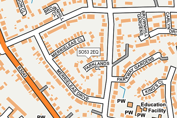 SO53 2EQ map - OS OpenMap – Local (Ordnance Survey)