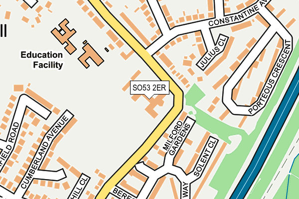 SO53 2ER map - OS OpenMap – Local (Ordnance Survey)