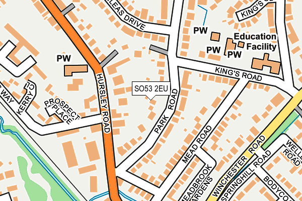 SO53 2EU map - OS OpenMap – Local (Ordnance Survey)