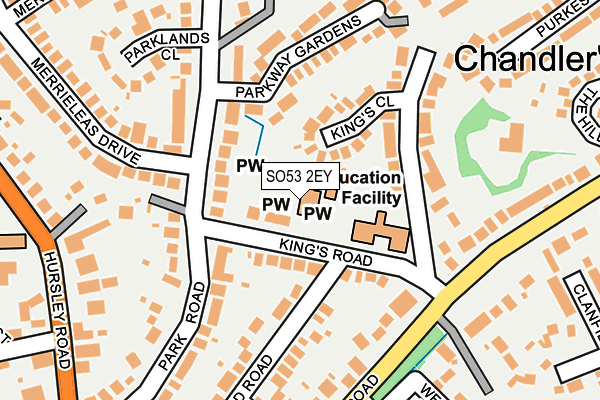 SO53 2EY map - OS OpenMap – Local (Ordnance Survey)