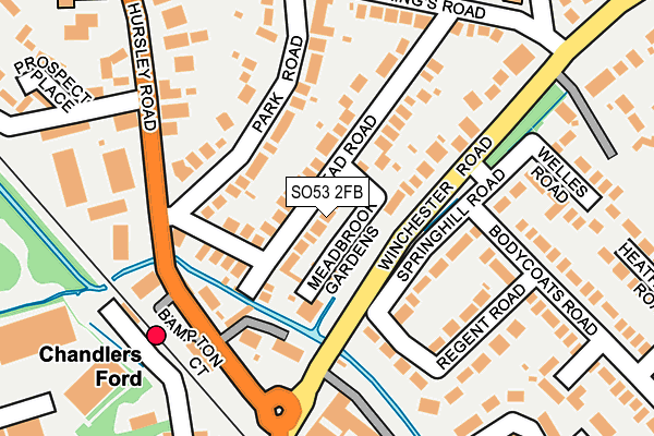 SO53 2FB map - OS OpenMap – Local (Ordnance Survey)