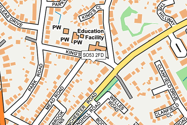 SO53 2FD map - OS OpenMap – Local (Ordnance Survey)