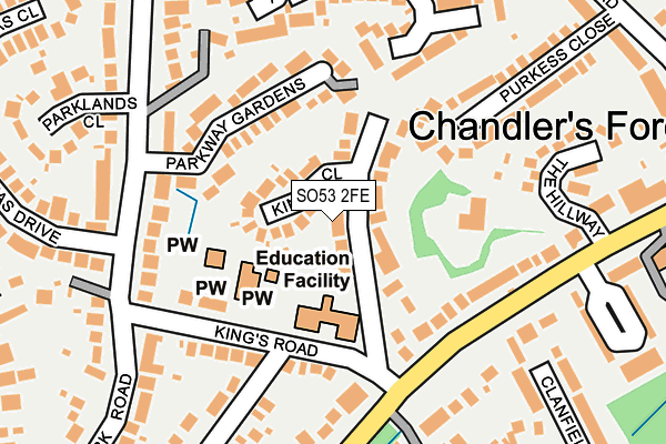 SO53 2FE map - OS OpenMap – Local (Ordnance Survey)