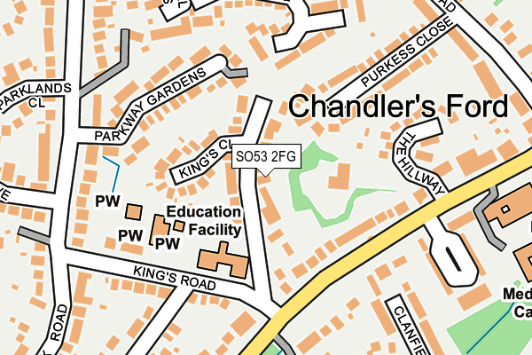 SO53 2FG map - OS OpenMap – Local (Ordnance Survey)