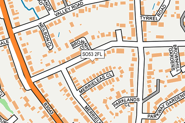 SO53 2FL map - OS OpenMap – Local (Ordnance Survey)