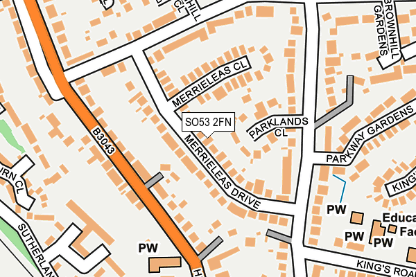 SO53 2FN map - OS OpenMap – Local (Ordnance Survey)