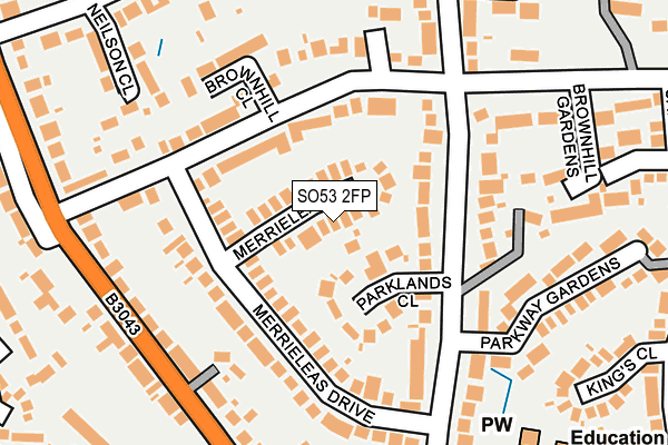 SO53 2FP map - OS OpenMap – Local (Ordnance Survey)