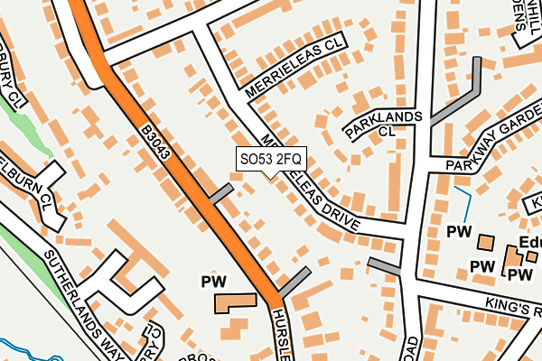 SO53 2FQ map - OS OpenMap – Local (Ordnance Survey)