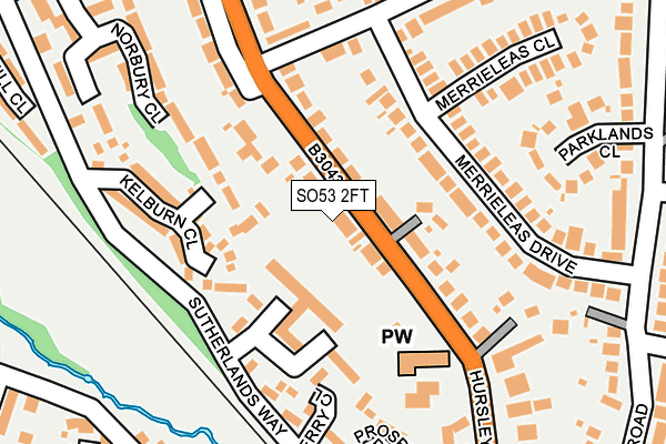 SO53 2FT map - OS OpenMap – Local (Ordnance Survey)