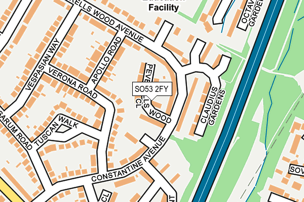 SO53 2FY map - OS OpenMap – Local (Ordnance Survey)