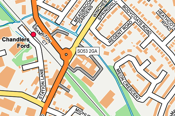SO53 2GA map - OS OpenMap – Local (Ordnance Survey)