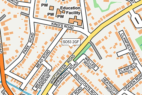 SO53 2GF map - OS OpenMap – Local (Ordnance Survey)