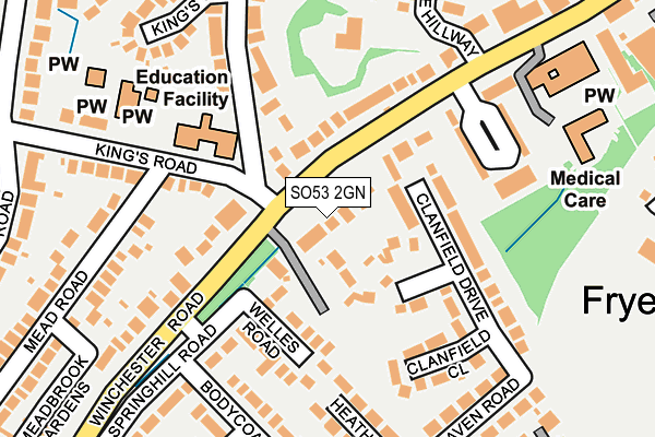 SO53 2GN map - OS OpenMap – Local (Ordnance Survey)