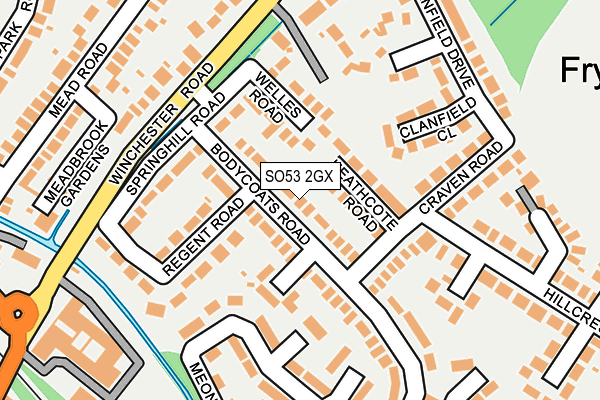 SO53 2GX map - OS OpenMap – Local (Ordnance Survey)
