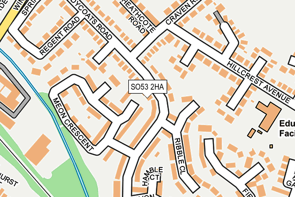 SO53 2HA map - OS OpenMap – Local (Ordnance Survey)