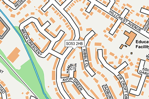 SO53 2HB map - OS OpenMap – Local (Ordnance Survey)