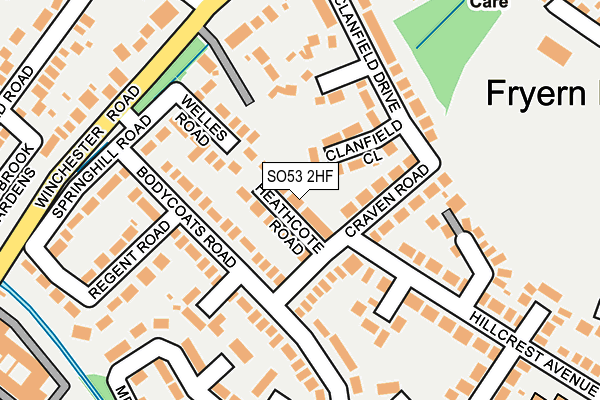 SO53 2HF map - OS OpenMap – Local (Ordnance Survey)